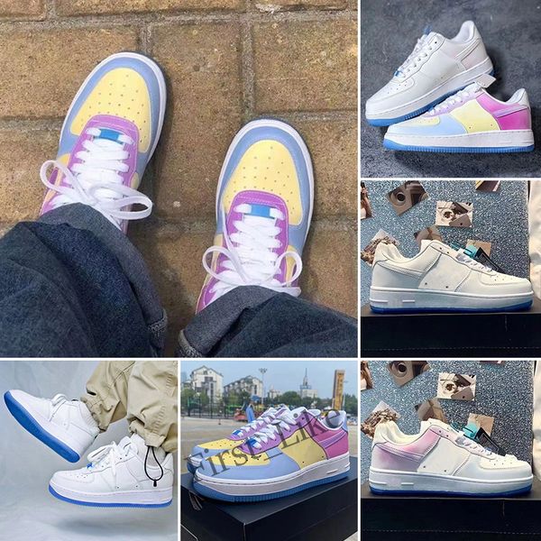 men women outdoor shoes low platform pchromic uv 1 white blue pink sports trainers 36-45
men women outdoor shoes low platform pchromic uv 1 white blue pink sports trainers 36-45