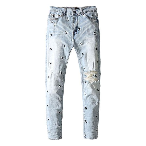men's jeans style 2022 am washed blue distressed small eyes embroidered stretch slim skinny high street thin feet for menmen's
men's jeans style 2022 am washed blue distressed small eyes embroidered stretch slim skinny high street thin feet for menmen's