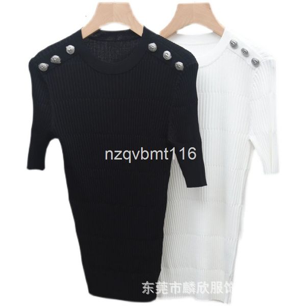 women's knits & tees spring women's fashion slim short sleeve round neck shoulder metal button pit stripe pullover top, White
women's knits & tees spring women's fashion slim short sleeve round neck shoulder metal button pit stripe pullover top, White