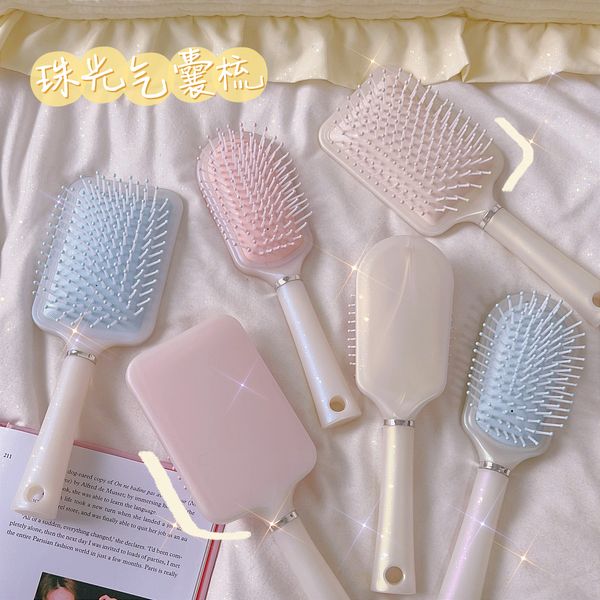 hair combs cute mermaid airbag comb girl heart portable comb ins pearl color anti-static massage cushion, Silver
hair combs cute mermaid airbag comb girl heart portable comb ins pearl color anti-static massage cushion, Silver
