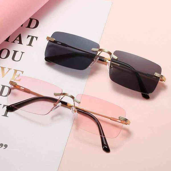 square rimless sunglasses women 2021 fashion luxury brand metal sunshade sun glasses trend retro gradient glasses uv400 y220410, White;black
square rimless sunglasses women 2021 fashion luxury brand metal sunshade sun glasses trend retro gradient glasses uv400 y220410, White;black