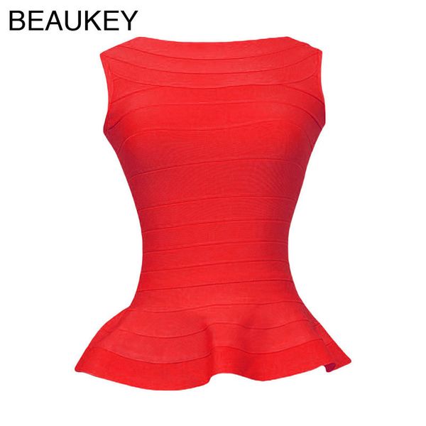 beaukey quality red fishtail rayon elastic summer peplum long bandage women vest ol classic bandage camis 210414, White
beaukey quality red fishtail rayon elastic summer peplum long bandage women vest ol classic bandage camis 210414, White