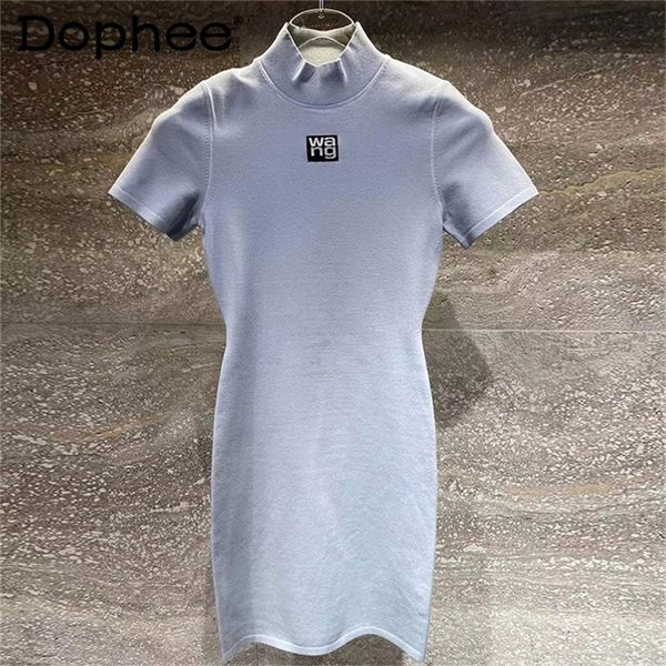 elegant short sleeved knitted dress for women summer letters embroidered slimming basic bodycon midi lady 220526, White
elegant short sleeved knitted dress for women summer letters embroidered slimming basic bodycon midi lady 220526, White