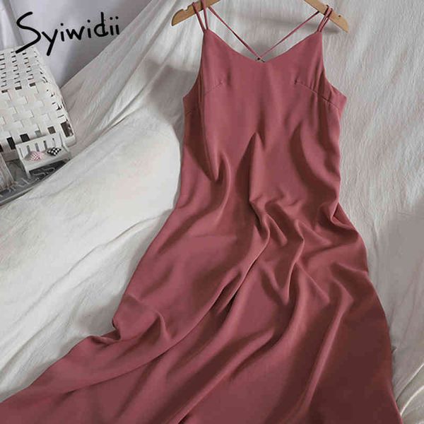 high waist spaghetti strap dresses women vneck sleeveless aline solid green summer korean fashion clothing 210415, Black;gray
high waist spaghetti strap dresses women vneck sleeveless aline solid green summer korean fashion clothing 210415, Black;gray