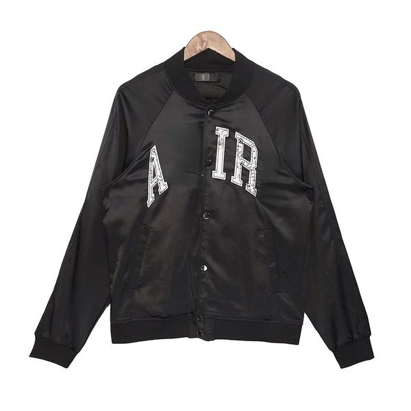 amr men's baseball uniform fashion cashew flower embroidered letters black street men's and women's silk bomber jacket, Black;brown
amr men's baseball uniform fashion cashew flower embroidered letters black street men's and women's silk bomber jacket, Black;brown