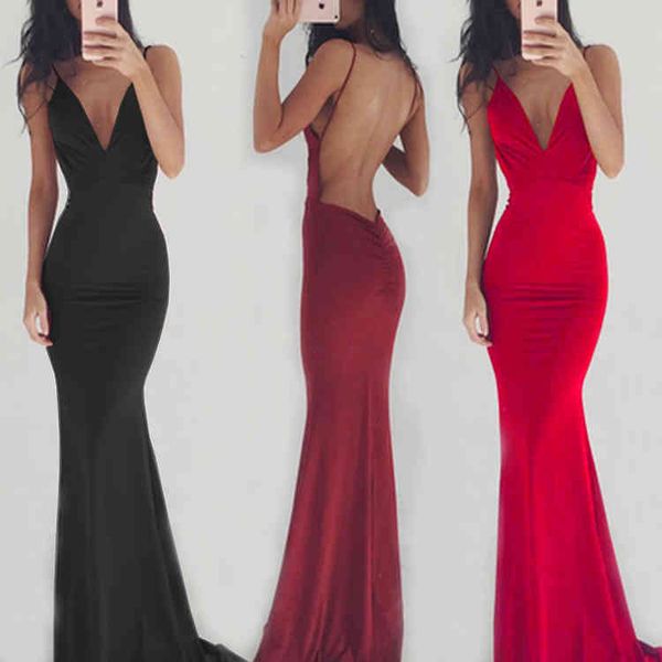 evening dresses summer red evening dress sleeveless suspender backless long, Black;red
evening dresses summer red evening dress sleeveless suspender backless long, Black;red