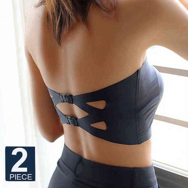 2 piece new one piece seamless tube women invisible bra intimi strapless bustier bandeau breathable packed breast underwear l220726, Red;black
2 piece new one piece seamless tube women invisible bra intimi strapless bustier bandeau breathable packed breast underwear l220726, Red;black