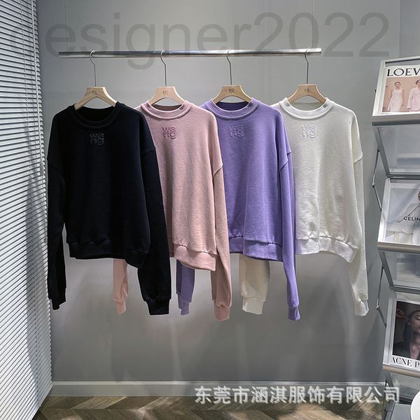 women's hoodies & sweatshirts designer chaopai king spring and autumn style wang letter foaming printing long sleeve round neck sweater, Black
women's hoodies & sweatshirts designer chaopai king spring and autumn style wang letter foaming printing long sleeve round neck sweater, Black