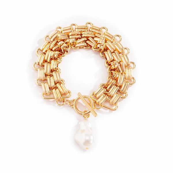 charm bracelets ingesight.z imitation pearl baroque toggle clasp lasso bangles chunky thick wide metal chain women jewelry, Golden;silver
charm bracelets ingesight.z imitation pearl baroque toggle clasp lasso bangles chunky thick wide metal chain women jewelry, Golden;silver