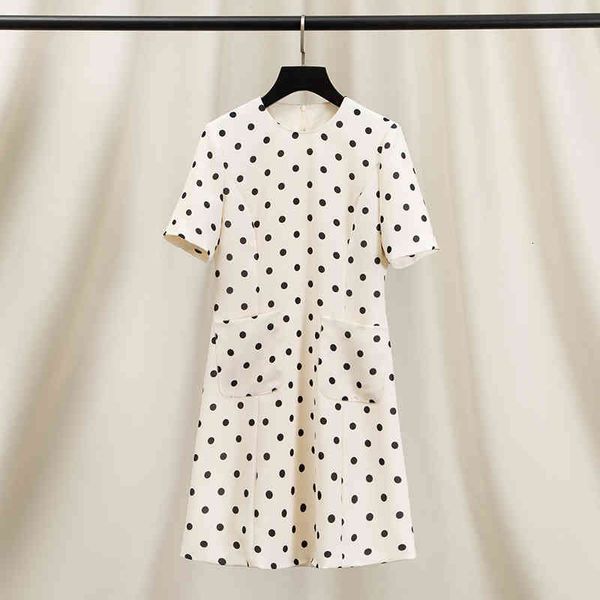 casual dresses chic and unique design white black polka dot a-line dress women's summer high-end polka dot short sleeve with pocket, Black;gray
casual dresses chic and unique design white black polka dot a-line dress women's summer high-end polka dot short sleeve with pocket, Black;gray