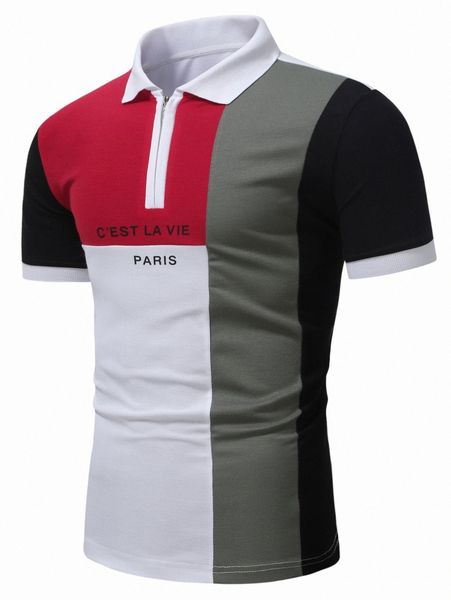 men slogan graphic colorblock quarter zip polo shirt c8ya#, White;black
men slogan graphic colorblock quarter zip polo shirt c8ya#, White;black