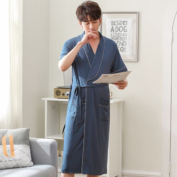 summer men's robes kimono style pajamas short sleeve nightwear bathrobes male sleepwear loose loungewear home dress bath gowns
summer men's robes kimono style pajamas short sleeve nightwear bathrobes male sleepwear loose loungewear home dress bath gowns