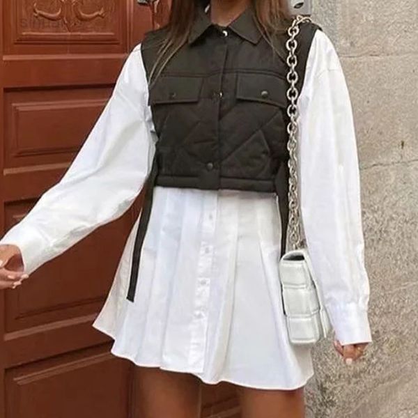 women's vest workwear parka jacket vintage pockets drawstring female sleeveless cotton vest short outerwear chic l220725, White
women's vest workwear parka jacket vintage pockets drawstring female sleeveless cotton vest short outerwear chic l220725, White