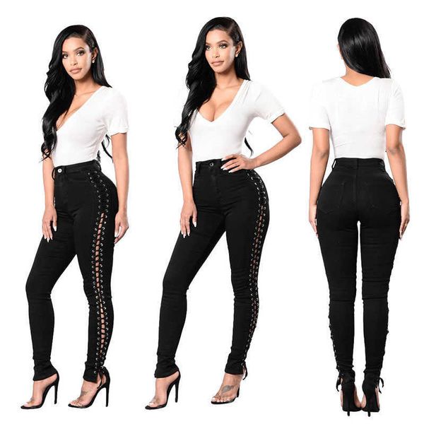 slim jeans women ripped hole push up high waist pants ladies casual slim fit long pants female trousers, Blue
slim jeans women ripped hole push up high waist pants ladies casual slim fit long pants female trousers, Blue