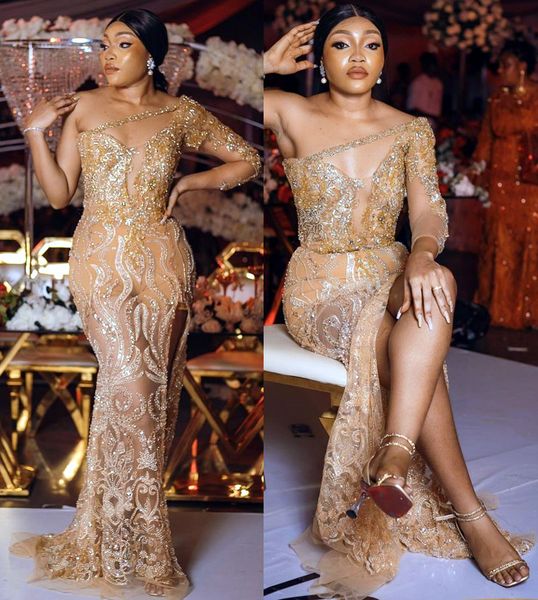 2022 plus size arabic aso ebi gold luxurious mermaid prom dresses one shoulder evening formal party seocond reception birthday engagement go, Black
2022 plus size arabic aso ebi gold luxurious mermaid prom dresses one shoulder evening formal party seocond reception birthday engagement go, Black