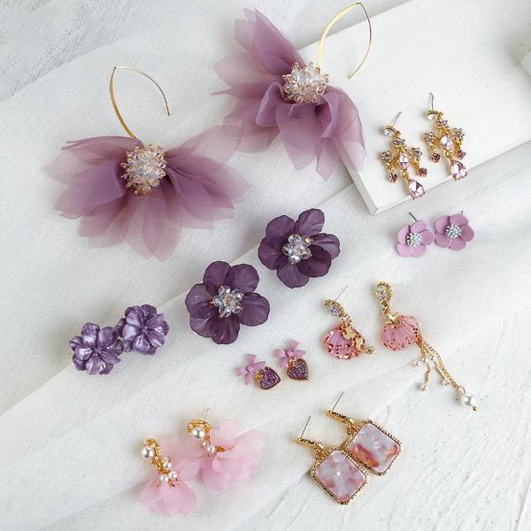 dangle & chandelier aensoa 2022 design purple flowers long drop earrings for women sweet fairy mystery shiny resin crystal yarn earring jewe, Silver
dangle & chandelier aensoa 2022 design purple flowers long drop earrings for women sweet fairy mystery shiny resin crystal yarn earring jewe, Silver