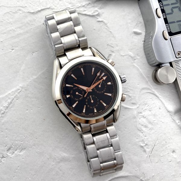 men watch stainless steel six stitches all dials work 40mm machinery automatic mechanical movement watches luxury brand fashion om type two, Slivery;brown
men watch stainless steel six stitches all dials work 40mm machinery automatic mechanical movement watches luxury brand fashion om type two, Slivery;brown