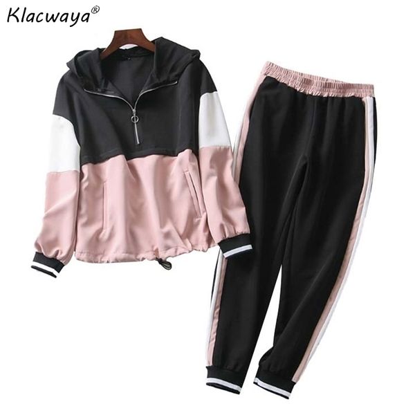 pink patchwork two piece outfit women springautumn hooded bomber jacket ladies joggers girls loose hoodies set y200110, White
pink patchwork two piece outfit women springautumn hooded bomber jacket ladies joggers girls loose hoodies set y200110, White