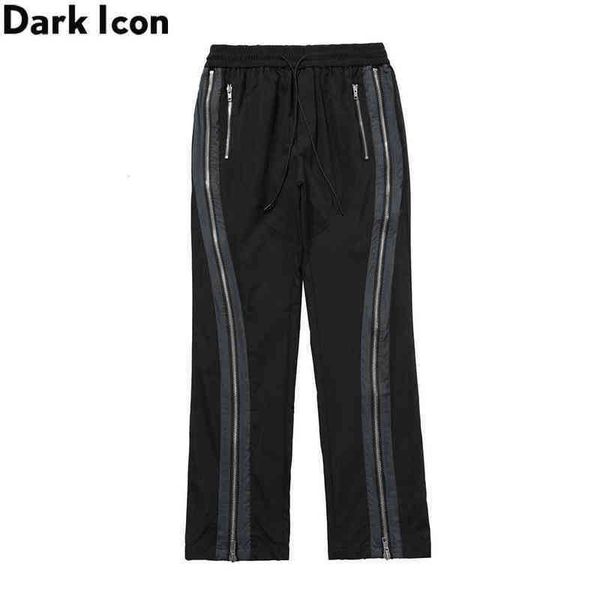 men jeans dark icon slanted zipper flare pants men elastic waist street fashion men's 22 1222, Black
men jeans dark icon slanted zipper flare pants men elastic waist street fashion men's 22 1222, Black