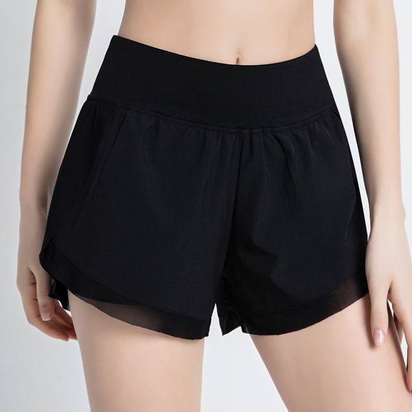 new lu shorts mesh edge sports legging women anti-running fitness pants fake two loose quick-drying breathable yoga running casual sexy, Black
new lu shorts mesh edge sports legging women anti-running fitness pants fake two loose quick-drying breathable yoga running casual sexy, Black