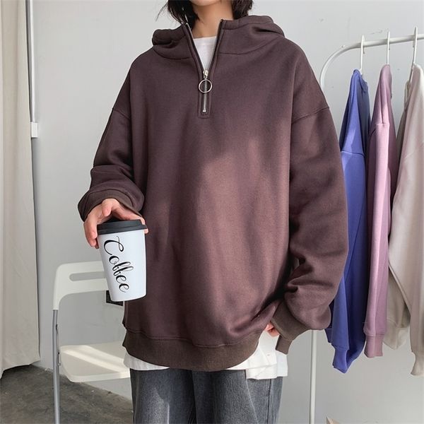 legible autumn women's hoodies oversize female thicken warm zipper loose hooded hoodie women sweatshirts lady 201203, Black
legible autumn women's hoodies oversize female thicken warm zipper loose hooded hoodie women sweatshirts lady 201203, Black