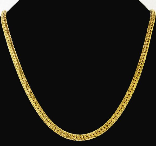 18k gold plated 5mm necklace men's chains concave convex solitary tail necklace 64cm, Silver
18k gold plated 5mm necklace men's chains concave convex solitary tail necklace 64cm, Silver