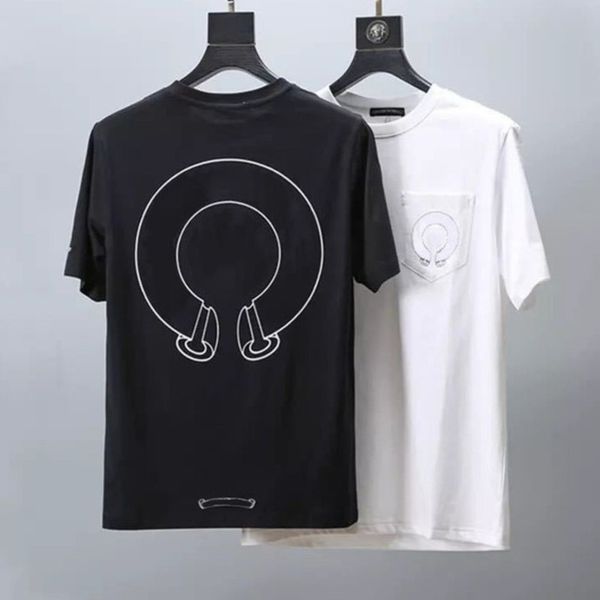 men's ch loose summer classic designer t shirts short sleeves letter horseshoe sanskrit cross print sweatshirts t-shirts woman tees ec5, White;black
men's ch loose summer classic designer t shirts short sleeves letter horseshoe sanskrit cross print sweatshirts t-shirts woman tees ec5, White;black