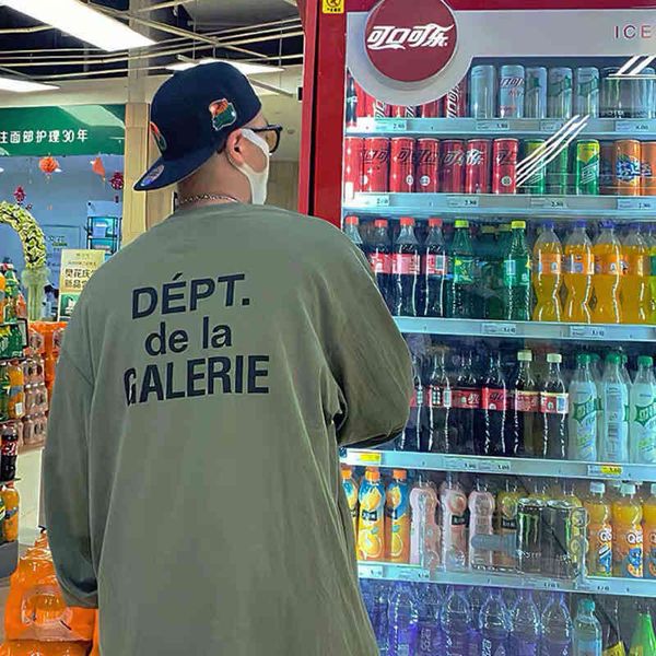 hip hop galleryes fashion hoodies letter print high street ins long sleeve men's women's loose military green bottomed t-shirt, Black
hip hop galleryes fashion hoodies letter print high street ins long sleeve men's women's loose military green bottomed t-shirt, Black
