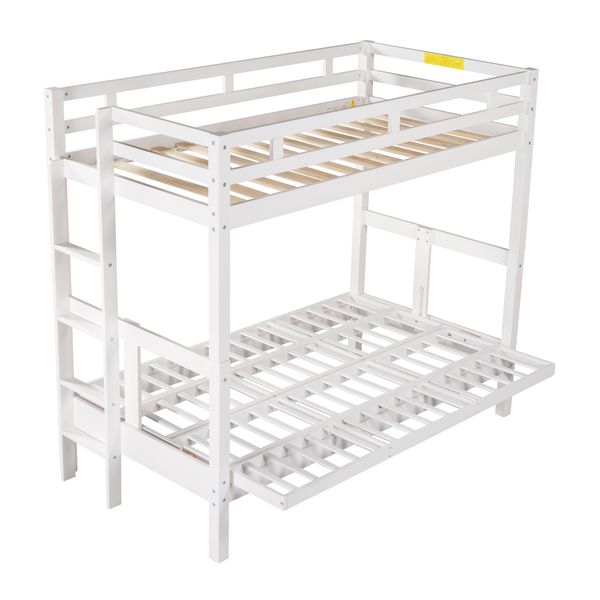bedroom furniture twin over full bunk bed down bed can be converted into daybed