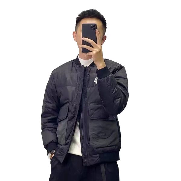 lightweight down jacket men's new trend korean version pocket color contrast baseball collar jacket autumn and winter men's warm c, Black;brown
lightweight down jacket men's new trend korean version pocket color contrast baseball collar jacket autumn and winter men's warm c, Black;brown