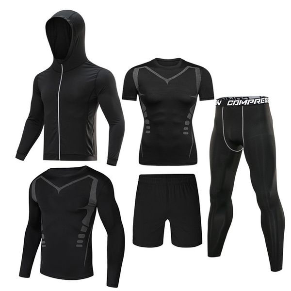 5pcs set men s tracksuit gym fitness compression sport suit clothes running jogging sports wear exercise workout tights 220719, Gray
5pcs set men s tracksuit gym fitness compression sport suit clothes running jogging sports wear exercise workout tights 220719, Gray
