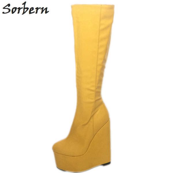 sorbern yellow high heel women boots wedges thick platform celebrity winter boots plush designer shoes custom heel height, Black
sorbern yellow high heel women boots wedges thick platform celebrity winter boots plush designer shoes custom heel height, Black