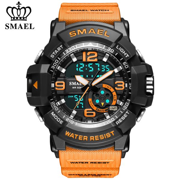smael brand new men military watch quartz sport waterproof dual display wrist watch male digital analog clock relogio masculino, Silver
smael brand new men military watch quartz sport waterproof dual display wrist watch male digital analog clock relogio masculino, Silver