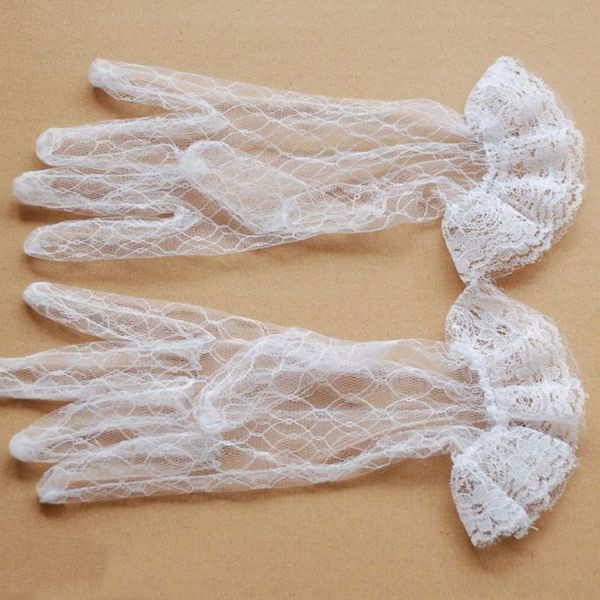 1 1 pair white bridal wedding short gloves full fingered transparent rhombic gauze ruffle lace trim wrist length mittens party
1 1 pair white bridal wedding short gloves full fingered transparent rhombic gauze ruffle lace trim wrist length mittens party