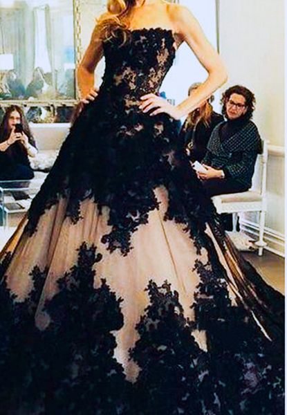 vintage gothic black lace a line wedding dress appliques champagne lining corset strapless bridal gowns plus size garden robe de mariee brid, White
vintage gothic black lace a line wedding dress appliques champagne lining corset strapless bridal gowns plus size garden robe de mariee brid, White