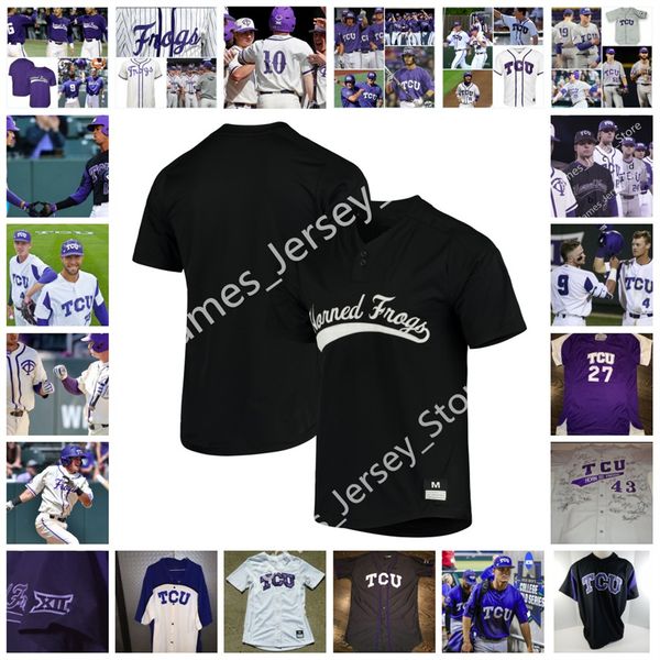 2022 ncaa custom tcu horned frogs baseball jersey 15 durbin feltman 19 luken baker 9 conner shepherd 5 adam ovideo 34 trey morris 17 colton, Black
2022 ncaa custom tcu horned frogs baseball jersey 15 durbin feltman 19 luken baker 9 conner shepherd 5 adam ovideo 34 trey morris 17 colton, Black