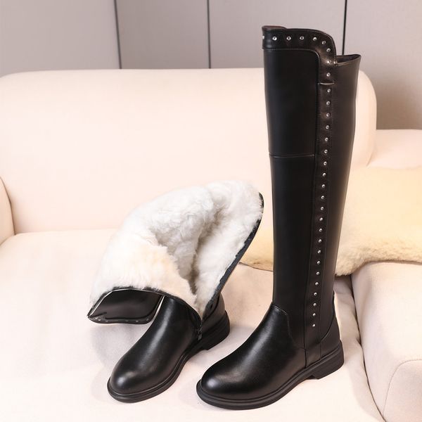 over the knee boots ladies winter wool warm genuine leather shiny fashion ladies knee boots large size female riding boots, Black
over the knee boots ladies winter wool warm genuine leather shiny fashion ladies knee boots large size female riding boots, Black