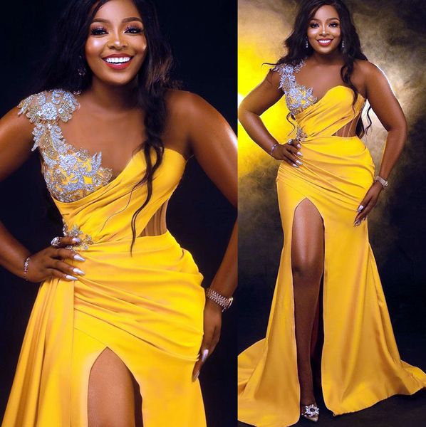 2022 plus size arabic aso ebi yellow mermaid prom dresses lace beaded evening formal party second reception birthday engagement gowns dress, Black
2022 plus size arabic aso ebi yellow mermaid prom dresses lace beaded evening formal party second reception birthday engagement gowns dress, Black