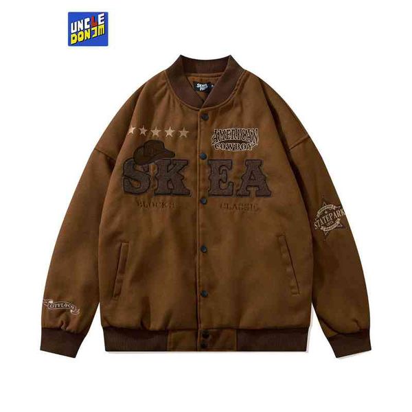 uncledonjm brown embroidery text baseball jacket men and women fashion street loose jacket couple clothes outerwear t220728, Black;brown
uncledonjm brown embroidery text baseball jacket men and women fashion street loose jacket couple clothes outerwear t220728, Black;brown
