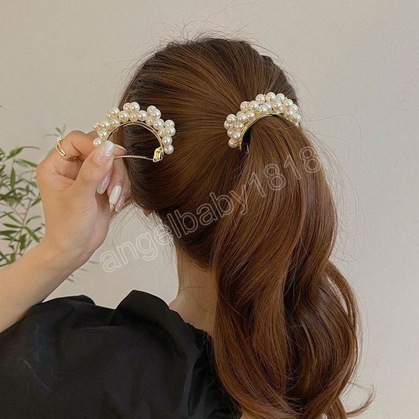 elegant pearl ponytail hair clip korean hairgrip for women girls chic barrettes claw crab hairpins hair accessories gifts, Slivery;white
elegant pearl ponytail hair clip korean hairgrip for women girls chic barrettes claw crab hairpins hair accessories gifts, Slivery;white