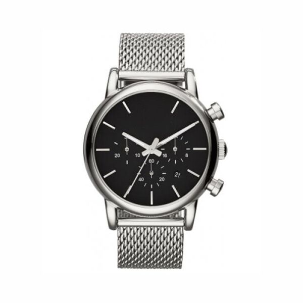 men silver strap mesh stainless steel chronograph watch 1811 wristwatch luxury black dail, Slivery;brown
men silver strap mesh stainless steel chronograph watch 1811 wristwatch luxury black dail, Slivery;brown