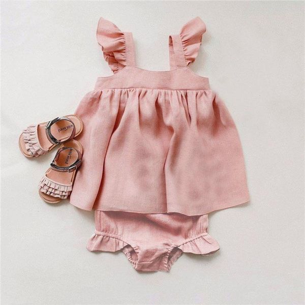 baby summer clothing 2pcs girl sets outfits kids girls linen dress shorts infant newborn clothes, White
baby summer clothing 2pcs girl sets outfits kids girls linen dress shorts infant newborn clothes, White