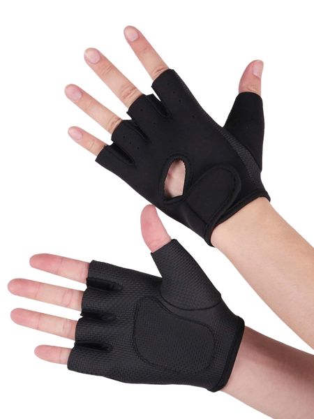 1pair non-slip sports gloves n8gx#, Gray