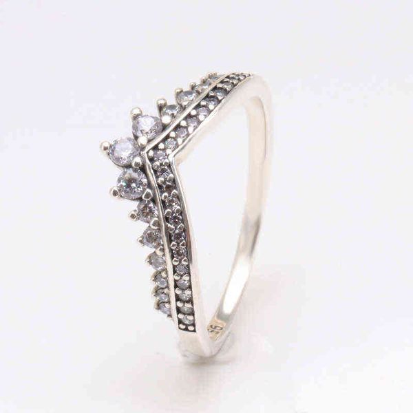 princess pan's white copper ring new crown temperament overlapping joint girl, Silver 
princess pan's white copper ring new crown temperament overlapping joint girl, Silver