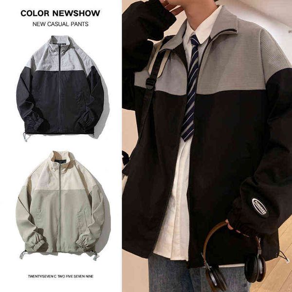 casual light jacket men korean college style trend streetwear 2022 spring autumn all-match hip hop oversized zipper coat t220816, Black;brown
casual light jacket men korean college style trend streetwear 2022 spring autumn all-match hip hop oversized zipper coat t220816, Black;brown