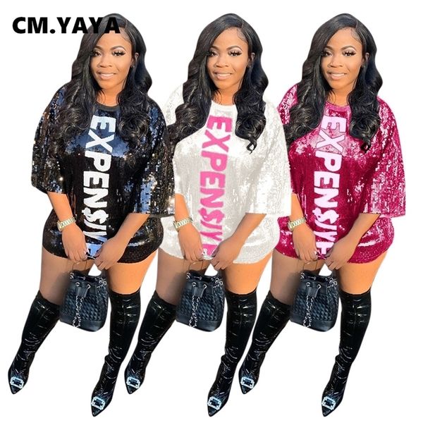 cm.yaya sequins expensive letter o-neck slim mini dress for women club party nightwear half length sleeve street dresses 220516, Black;gray
cm.yaya sequins expensive letter o-neck slim mini dress for women club party nightwear half length sleeve street dresses 220516, Black;gray