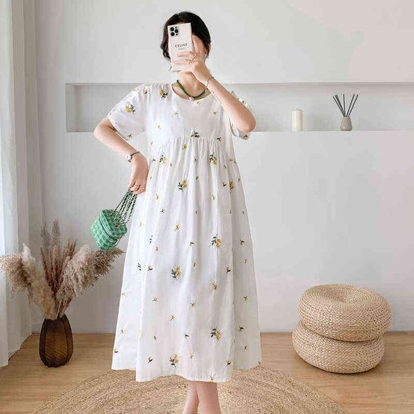 short sleeve oneck maternity summer embroidered dress fashion floral chiffon dress high waist pregnant woman party dress j220628, White
short sleeve oneck maternity summer embroidered dress fashion floral chiffon dress high waist pregnant woman party dress j220628, White