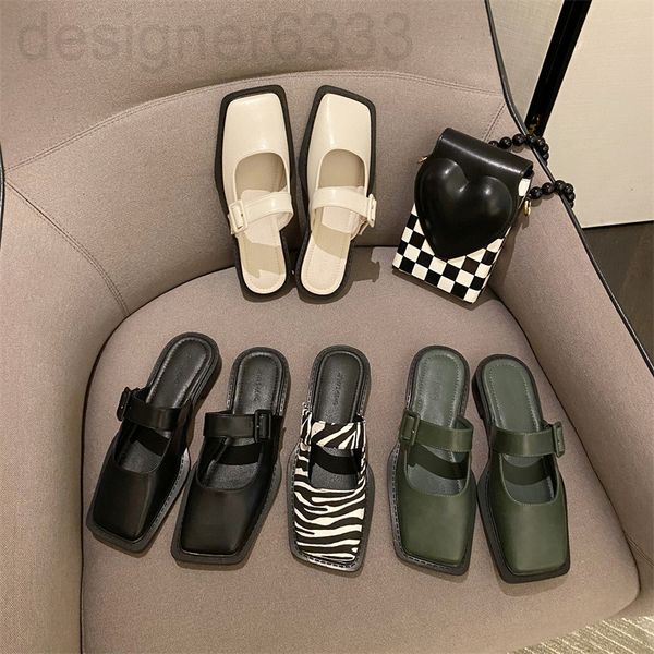 sandals designer square head half slippers women's summer french muller shoes shallow mouth flat sole single one-sided belt baotou jn7k, Black
sandals designer square head half slippers women's summer french muller shoes shallow mouth flat sole single one-sided belt baotou jn7k, Black