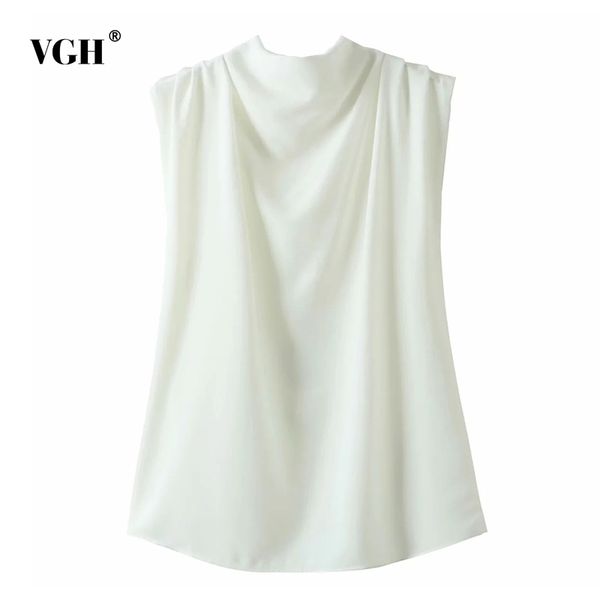 white elegant shirts for women stand collar sleeveless patchwork zipper minimalist loose casual blouses female 210507
white elegant shirts for women stand collar sleeveless patchwork zipper minimalist loose casual blouses female 210507
