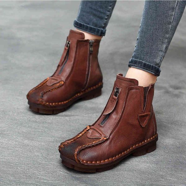 sandals autumn and winter national style handmade leather short boots, soft soled women's shoes, side zipper boots pevy, Black
sandals autumn and winter national style handmade leather short boots, soft soled women's shoes, side zipper boots pevy, Black